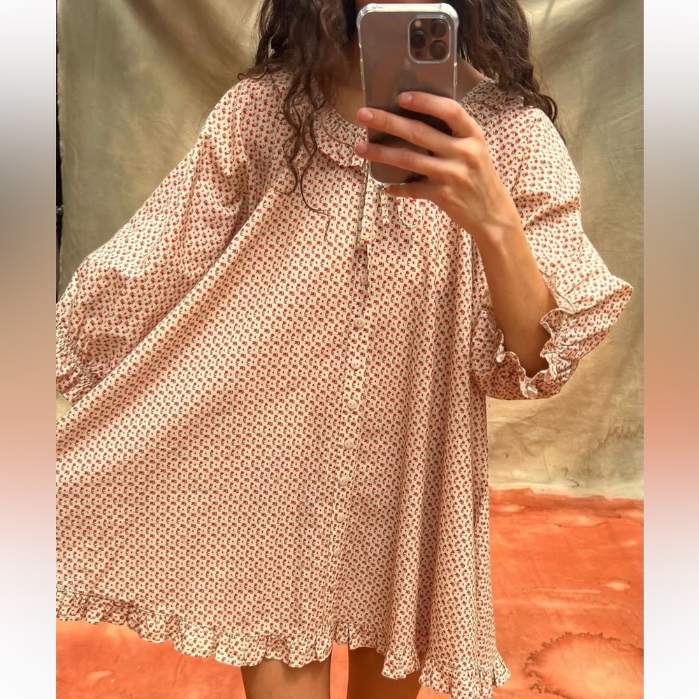 Sonderhaus Persephone Floral Cotton Dress